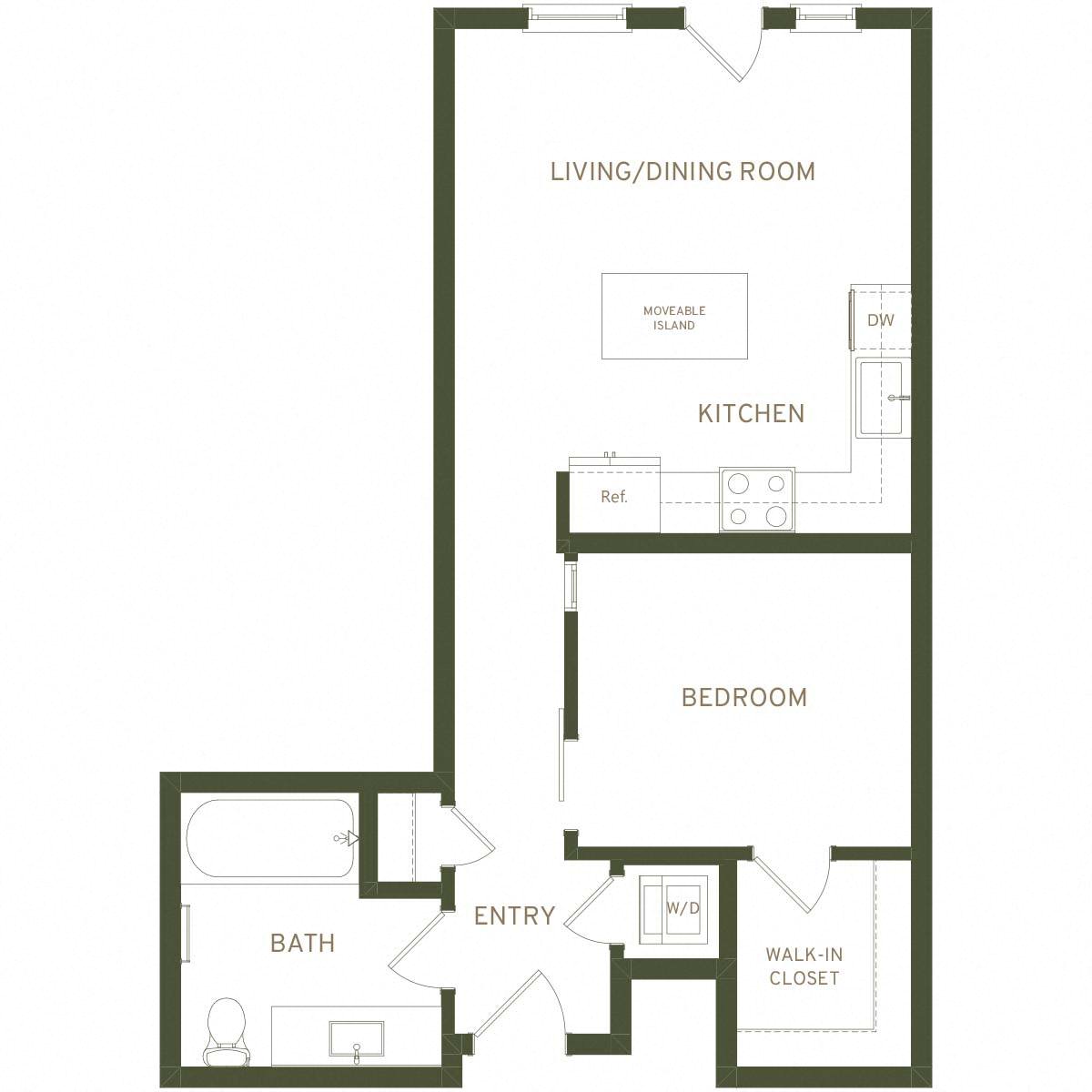 Floor plan layout diagram for U4